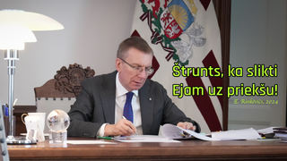Štrunts, ka slikti - ejam uz priekšu!